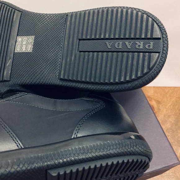 Prada Men's Nylon Leather Sneaker, Black 4E2845 - Picture 12 of 12